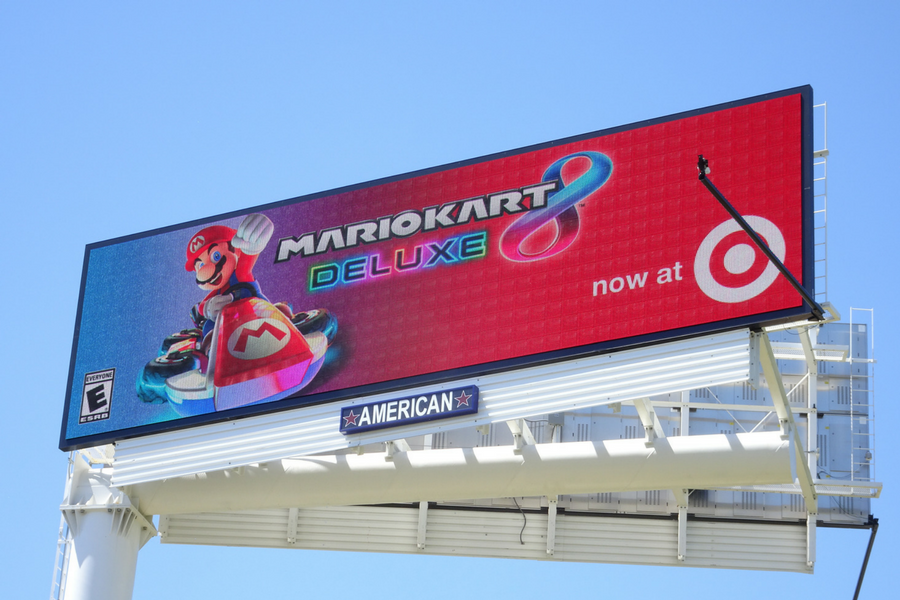 Mario Kart Deluxe Digital Billboard